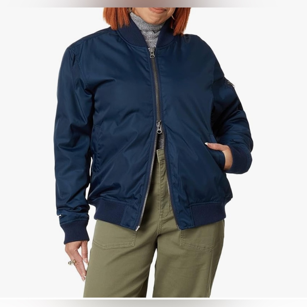 “Label” Women's Navy Go-To Bomber Jacket